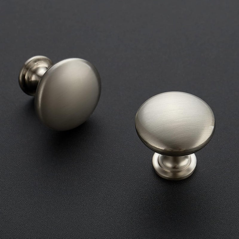Ravinte 30 Pack Brushed Nickel Round Zinc Cabinet Knobs for Kitchen Bathroom Closet Dresser Cabinets - Image 2