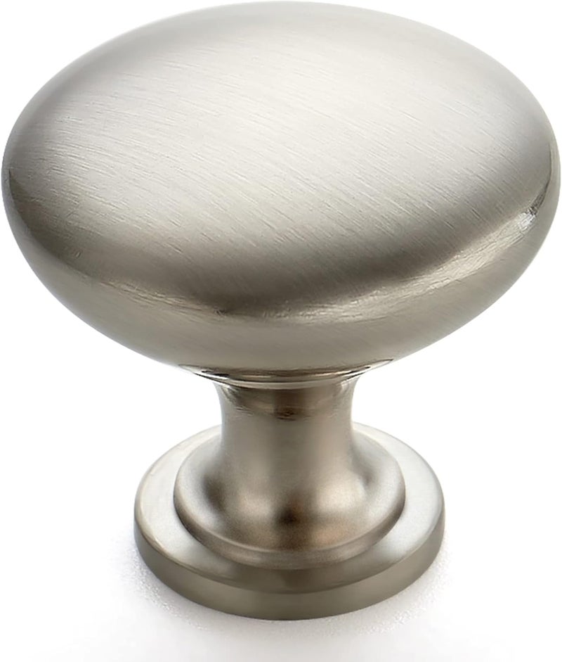 Ravinte 30 Pack Brushed Nickel Round Zinc Cabinet Knobs for Kitchen Bathroom Closet Dresser Cabinets - Image 1
