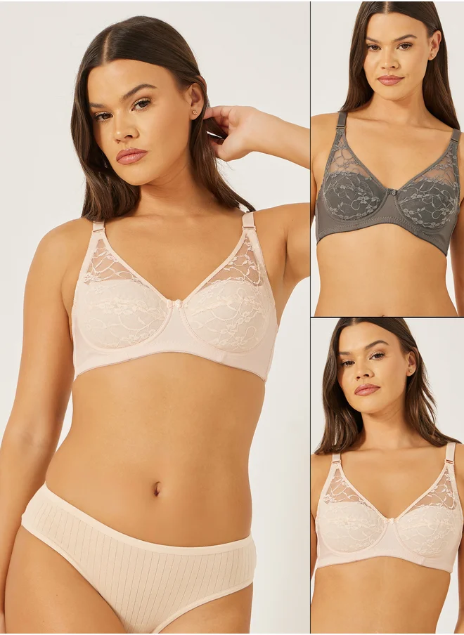 Styli 2PK NPW LINED LACE CUP FULL BRA