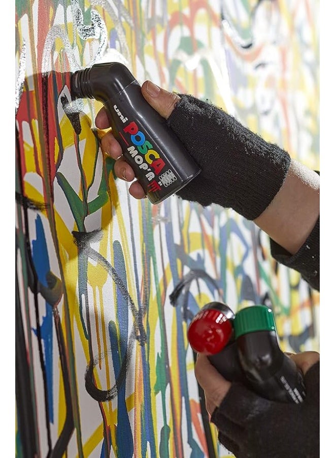 بوسكا أقلام تحديد بوسكا موپر PCM-22 دائمة، ذات أساس مائي، برأس مستدير من 3 مم إلى 19 مم، مناسبة للأعمال الفنية والحرفية. تُستخدم على أسطح متعددة، مثل الخشب، المعدن، الورق، القماش، الكرتون، الزجاج، القماش، السيراميك، الصخور، الحجر، الحصى. علبة من 4 قطع. - Image 2