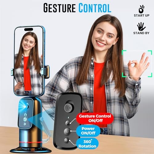 WeCool G2 AFT Ai تتبع الوجه التلقائي ثلاثي القوائم مع حساس الحركة ودوران 360°، بطارية 2200mAh، عدسة ذكية AI، دعم تثبيت ثلاثي القوائم 1.8m لنظام Android و iPhone وتوافق مع إضاءة الحلقة - Image 3