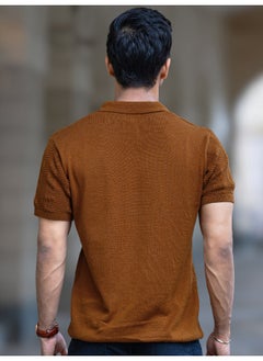 Maniac Bohemian Crochet Striped Brown Tshirt  - Image 4