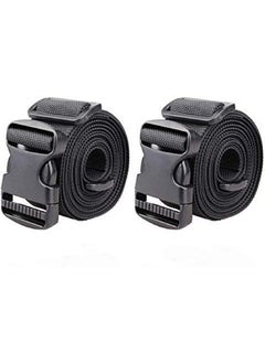 SHOPEE SHOPEE 9.5ft Tie Down Straps, Heavy Duty Lashing Straps up to 600lbs?Adjustable Cam Buckle Tie-Down Straps for Motorcycle, Cargo, Trucks,Trailer,Luggage- Black 2 Pack  - Image 1