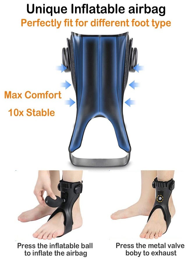 Furlove Upgraded AFO Drop Foot Brace, Medical Foot Up Ankle Foot Orthosis Support with Inflatable Airbag for Hemiplegia Stroke Shoes Walking Foot Stabilizer, Medium, Right - Image 3