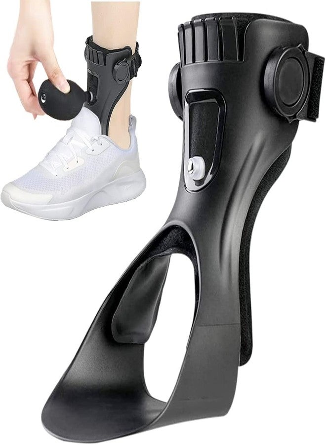 Furlove Upgraded AFO Drop Foot Brace, Medical Foot Up Ankle Foot Orthosis Support with Inflatable Airbag for Hemiplegia Stroke Shoes Walking Foot Stabilizer, Medium, Right - Image 1