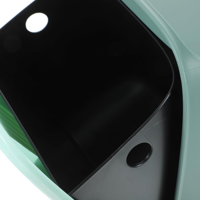 Green Mini Desktop Trash Bin With Lid Compact Countertop Garbage Can For Office Home Kitchen - Image 4