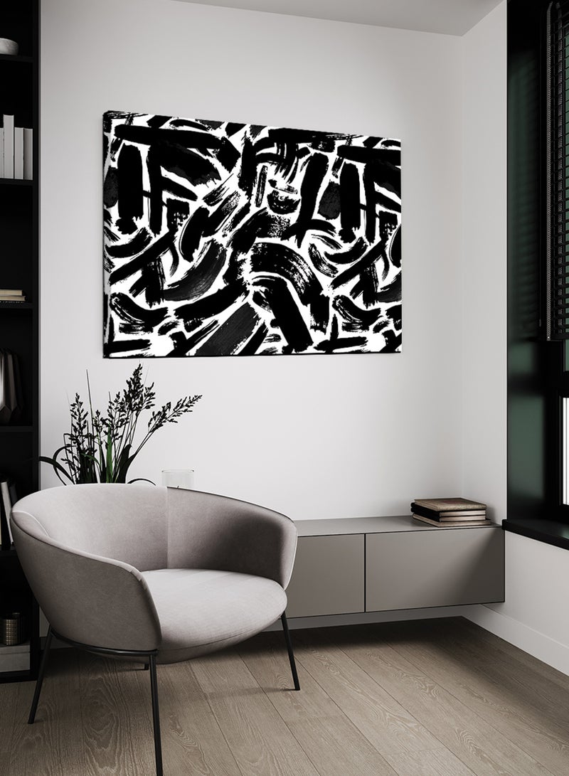 LOWHA Canvas Wall Art Stretched Over Wooden Frame with Abstract Painting - Image 3