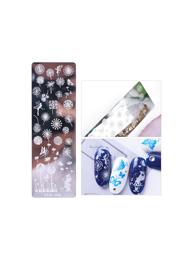 أطباق طباعة الأظافر أداة طباعة الأظافر وكاشط للأظافر للمناكير والباديكير الاحترافي قوالب مثالية لتصميمات أظافر جميلة في الصالونات وفي المنزل قوالب فن الأظافر