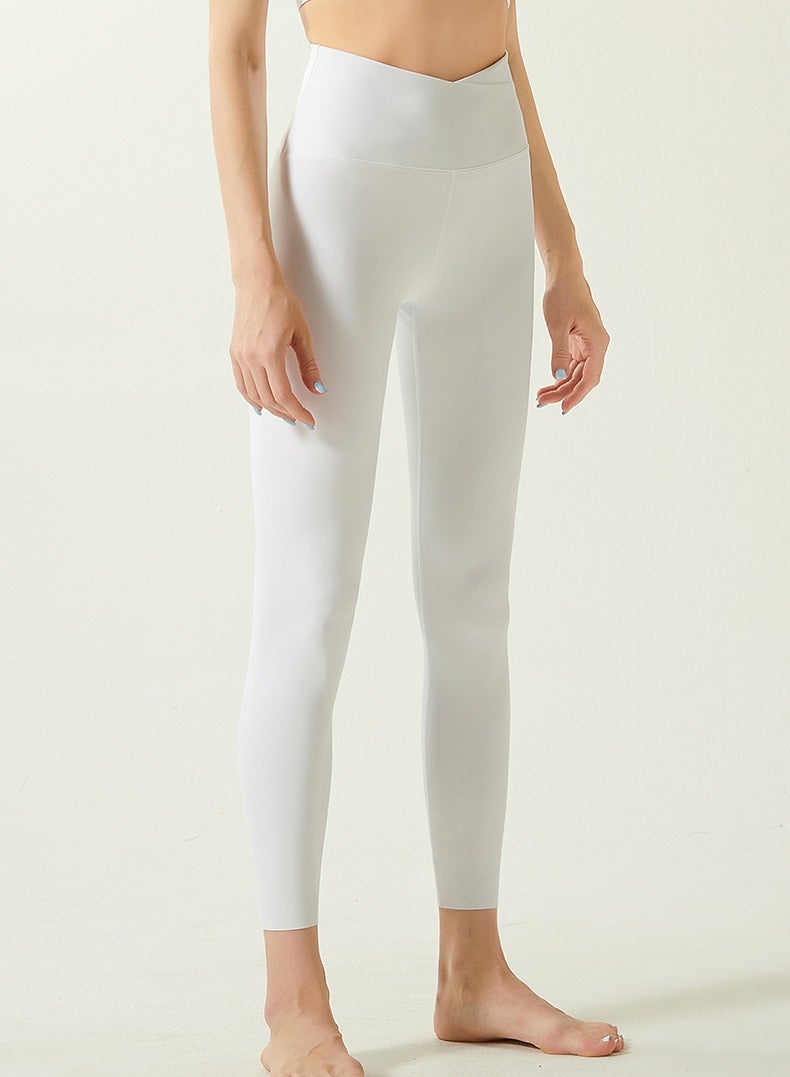 Loquat Women Quick Dry Breathable Yoga Leggings White  - Image 2