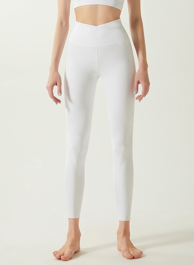 Loquat Women Quick Dry Breathable Yoga Leggings White  - Image 1