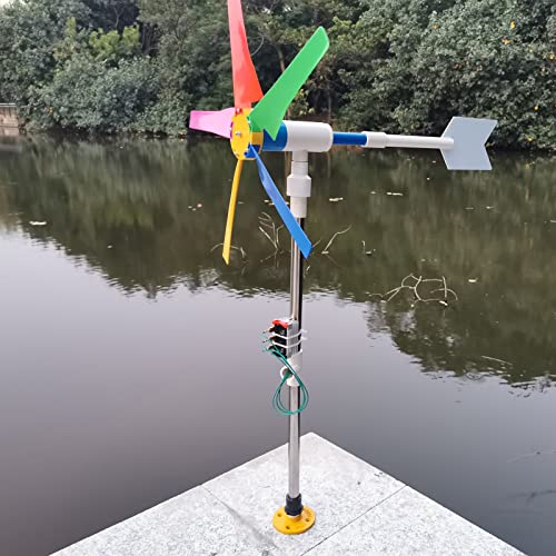 nightbreeze DIY Small Wind Turbine Generator Kit and Light Strip for Backyard Decoration Free Energy Generator Garden Spinner Windmill Decor 18 Inches Diameter - Image 1