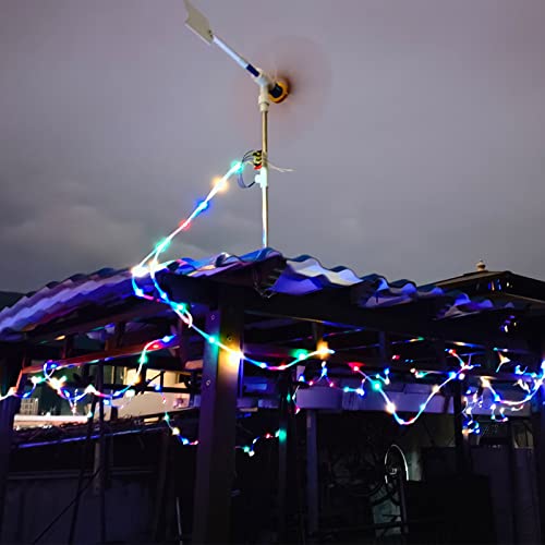 nightbreeze DIY Small Wind Turbine Generator Kit and Light Strip for Backyard Decoration Free Energy Generator Garden Spinner Windmill Decor 18 Inches Diameter - Image 2