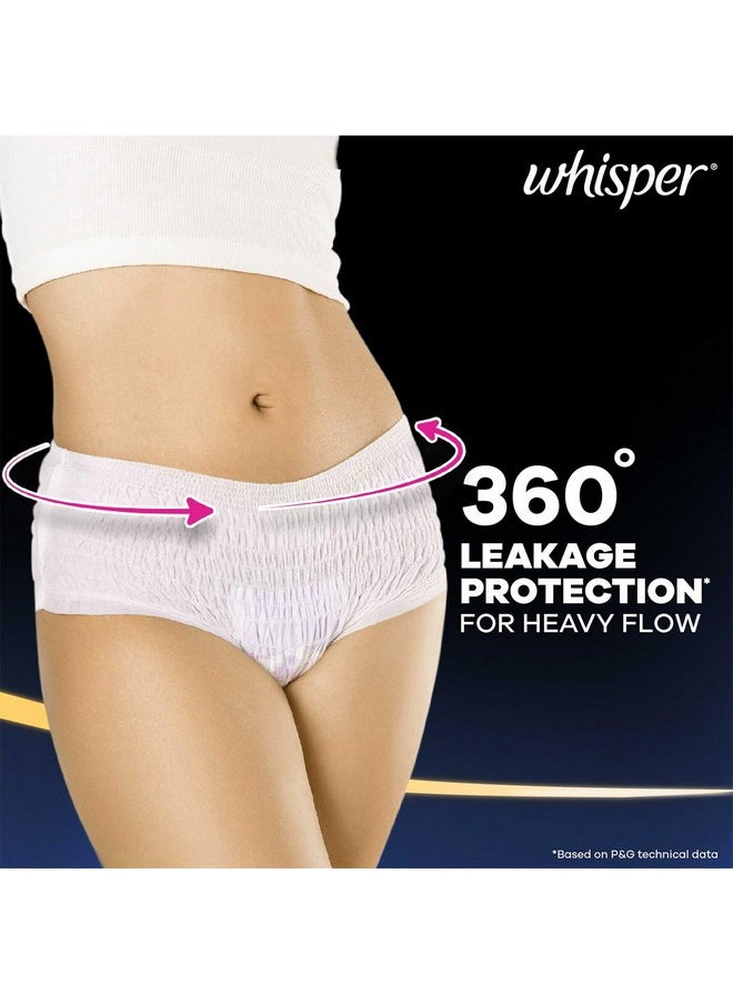 Whisper Super Absorbent Period Panty, 12 L-Xl Pants, 360 Degree Leakage Protection For Heavy Flow, Panty Like Fit For Full Back Coverage, Absorbs Heavy Gushes, Silky Soft, Comfortable Feel  - Image 2