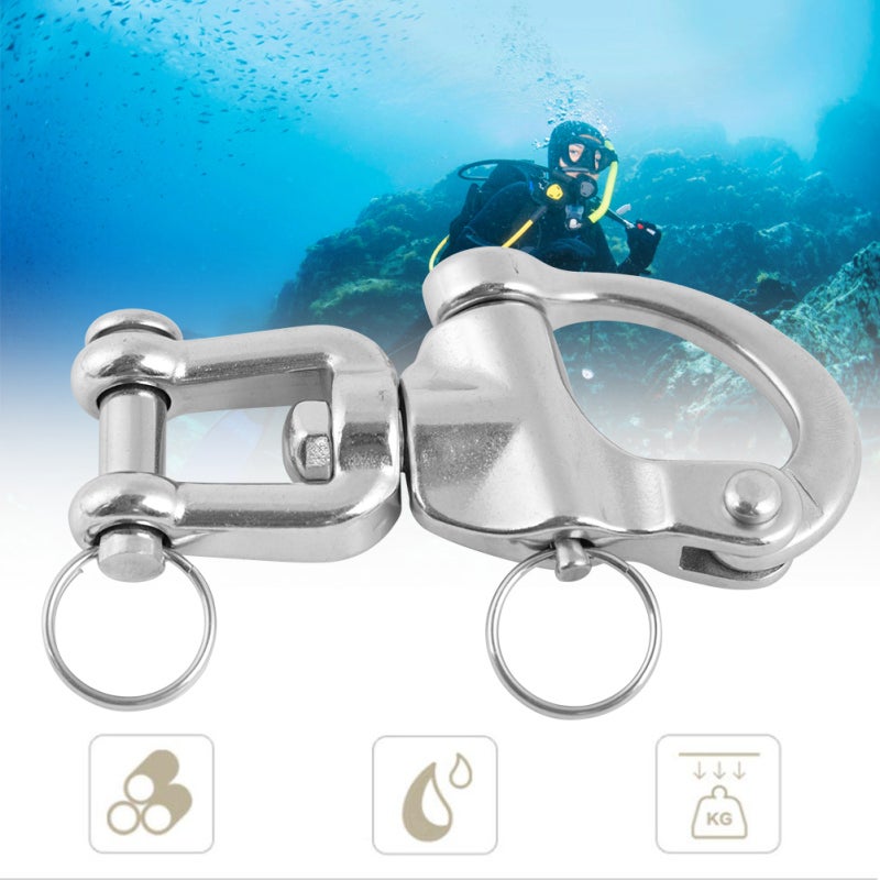 Quick Release Swivel Eye Snap Boat Shackle Stainless Steel Marine Yacht Sailing(16*87mm) - Image 5
