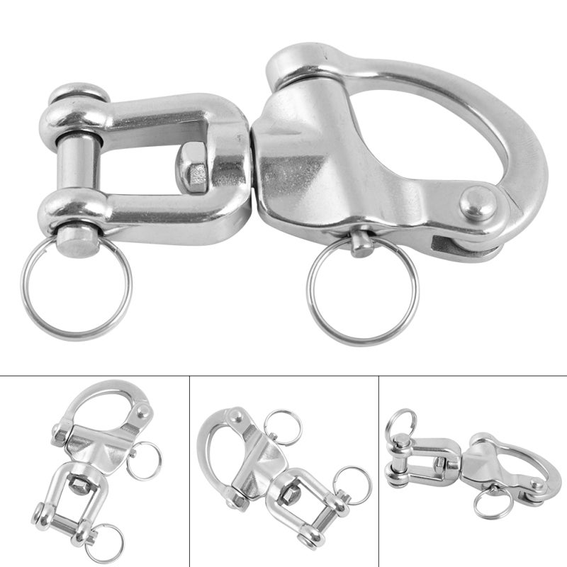 Quick Release Swivel Eye Snap Boat Shackle Stainless Steel Marine Yacht Sailing(16*87mm) - Image 4