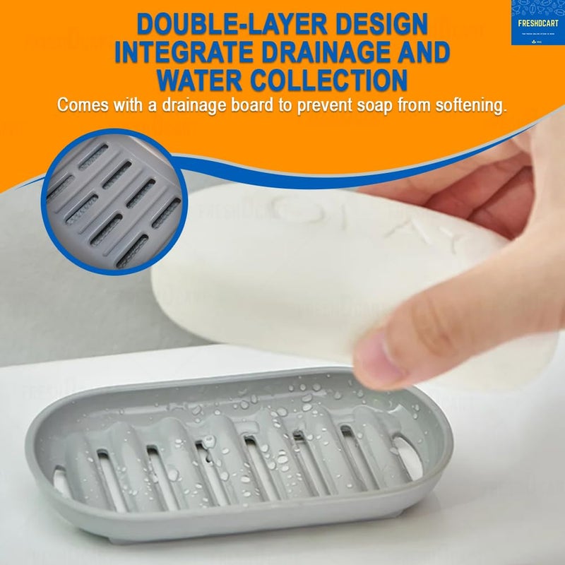 FreshDcart F723 Portable Travel Soap Case Holder Soap Capsule Soap Box with Plastic Soap Tray, Leakproof Cover for Bathroom, Outdoors, Home, Travel, buisness Trip (White Pack of 1) - Image 4