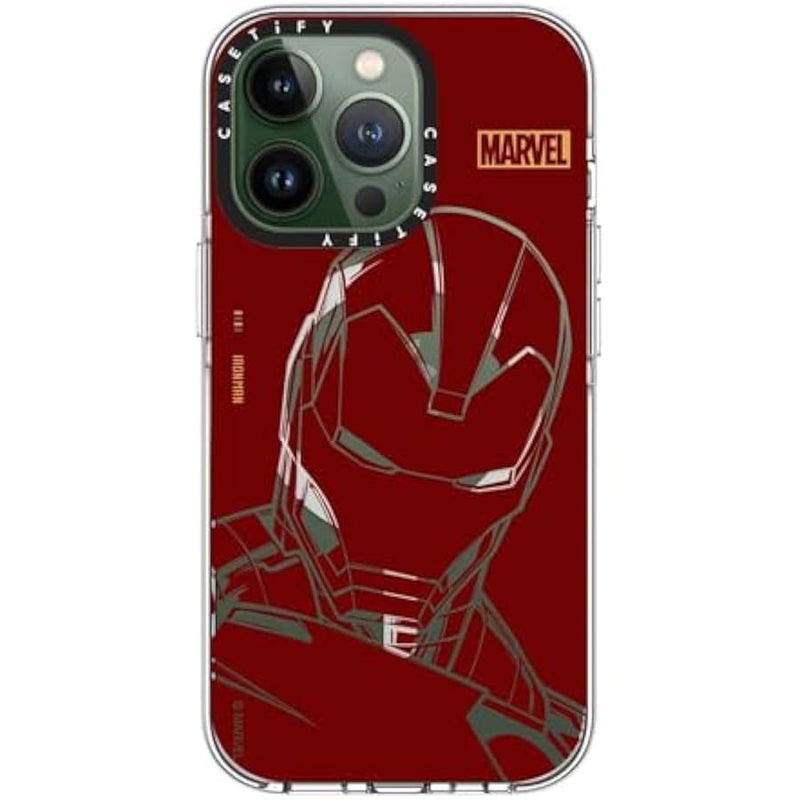 Casetify Clear iPhone 13 Pro Case 【Iron Man Co-Lab/Not Yellowing / 6.6ft Drop Protection/Compatible with Magsafe】 - Iron Man - Red - Clear - Image 3