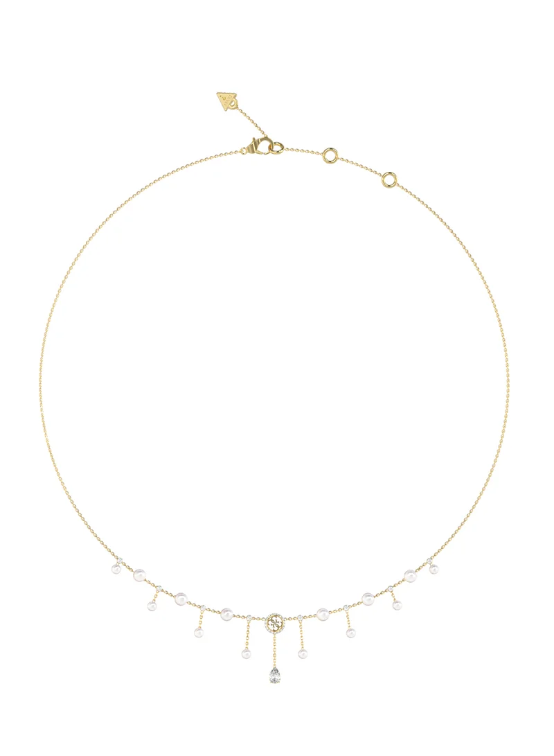 GUESS Tiny Pearly Logo Necklace