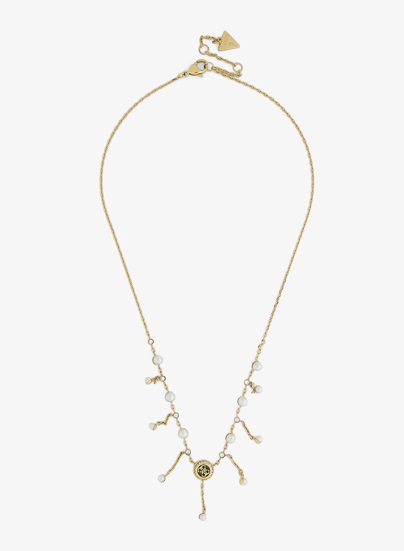 GUESS Tiny Pearly Logo Necklace - Image 1