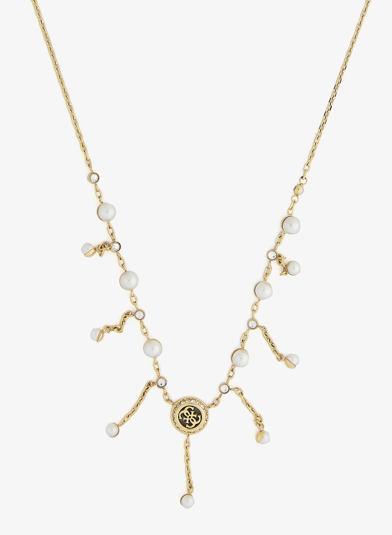 GUESS Tiny Pearly Logo Necklace - Image 2