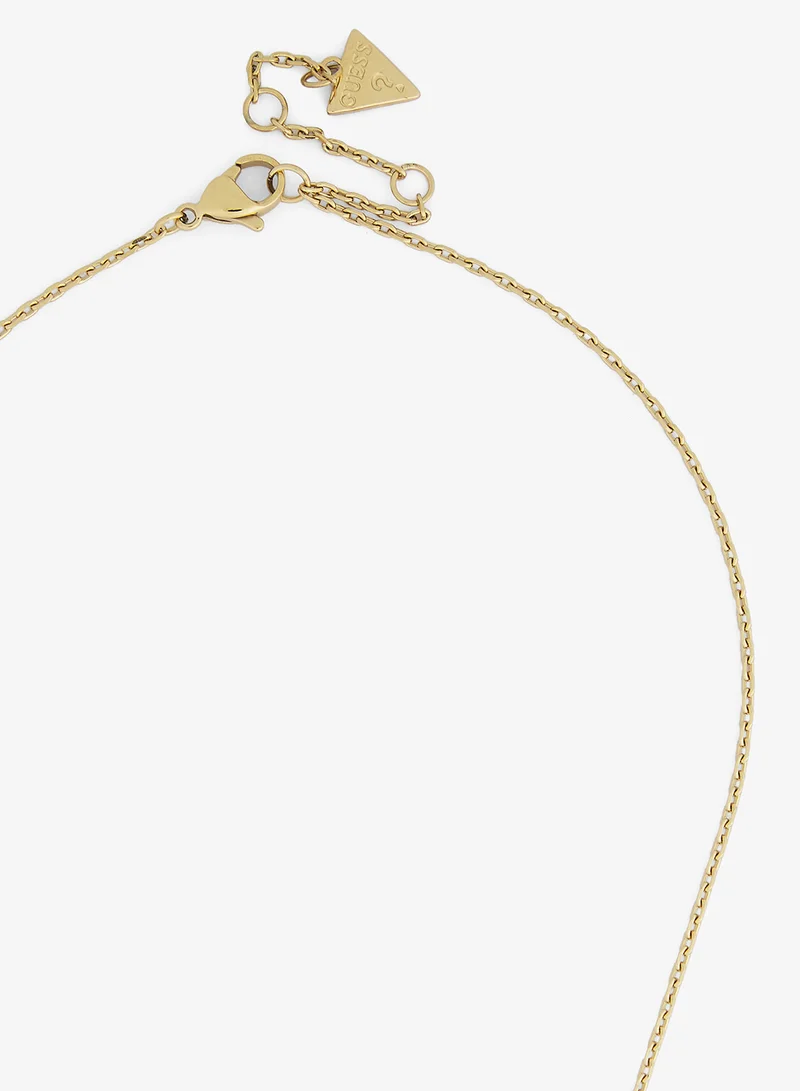 GUESS Tiny Pearly Logo Necklace