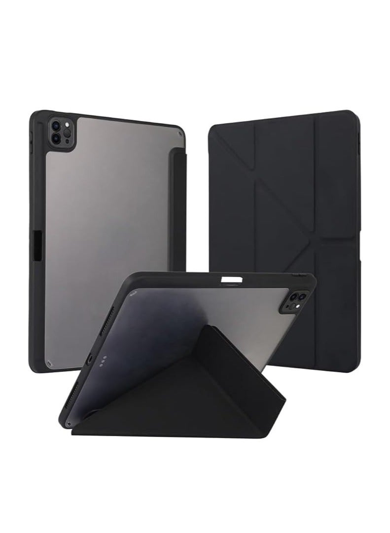 general Jarttarn Clear Back Cover for iPad Air 13 2024 Tablet, Smart Magnetic Flip Stand Soft TPU Back with Pencil Holder and Auto Sleep Wake iPad Air 13