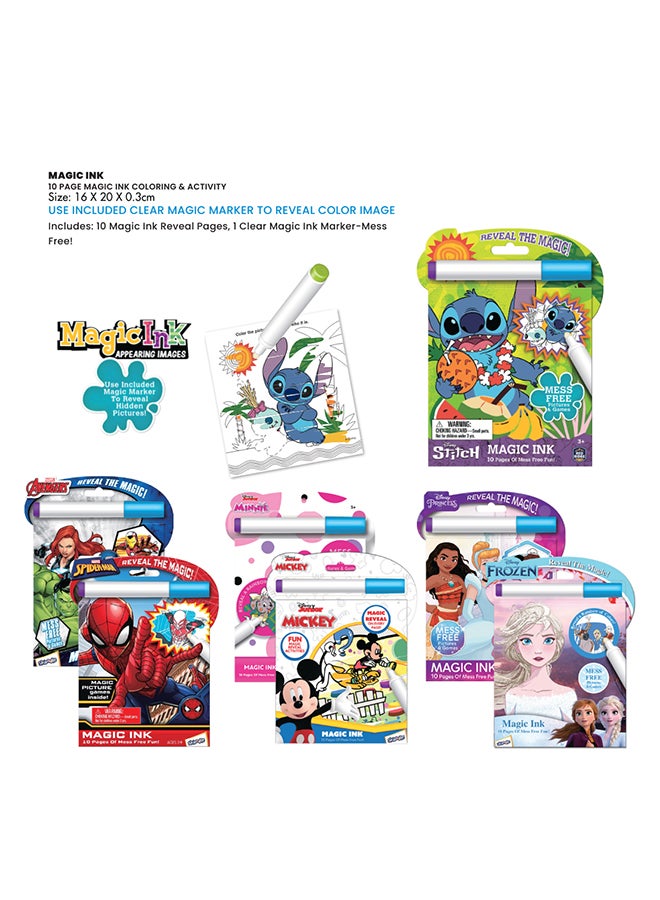Disney Stitch Magic Ink Book with pen | 10 Pages | Magic Reveal Activities |Mess Free Fun | Learning & Educational Toy For Kids | Age 3+ - Image 3