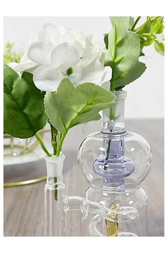Mini Glass Oil Lamp Vase Heat Resistant Decorative Tabletop Lantern for Home, Vintage Style Flame Light for Indoor Décor, Aromatherapy, and Ambiance Lighting - Image 2
