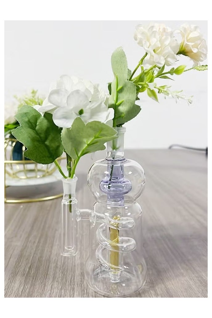 Mini Glass Oil Lamp Vase Heat Resistant Decorative Tabletop Lantern for Home, Vintage Style Flame Light for Indoor Décor, Aromatherapy, and Ambiance Lighting - Image 3