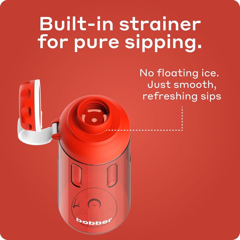 BOBBER 30 oz Tritan Water Bottle with Fruit Infuser - BPA Free Plastic Bottle with Leak-Proof Lid, Dishwasher Safe, Great for Gym & Outdoor (Cayenne Red) - Image 4