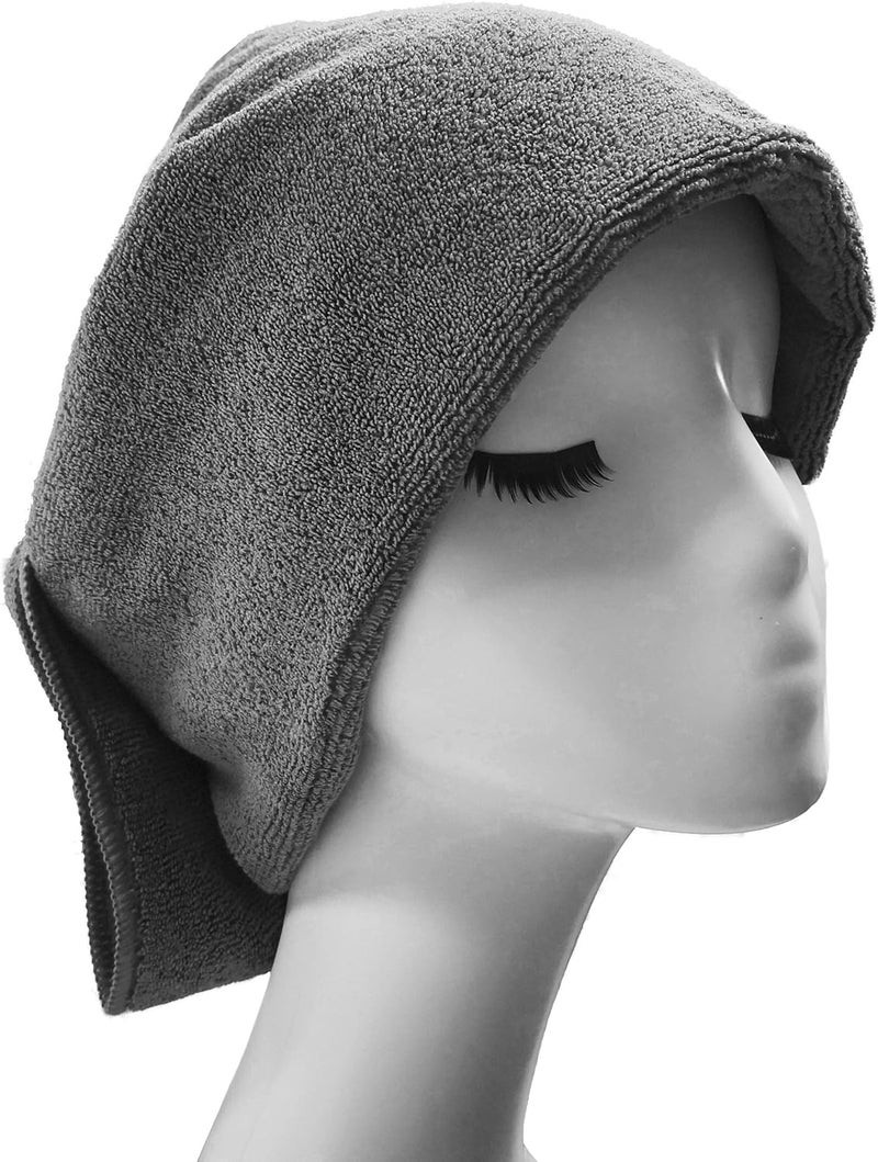 Polyte Professional Quick Dry Lint Free Microfiber Hair Drying Salon Towel, 20 x 40 in, 2 Pack (Dark Gray) - Image 2
