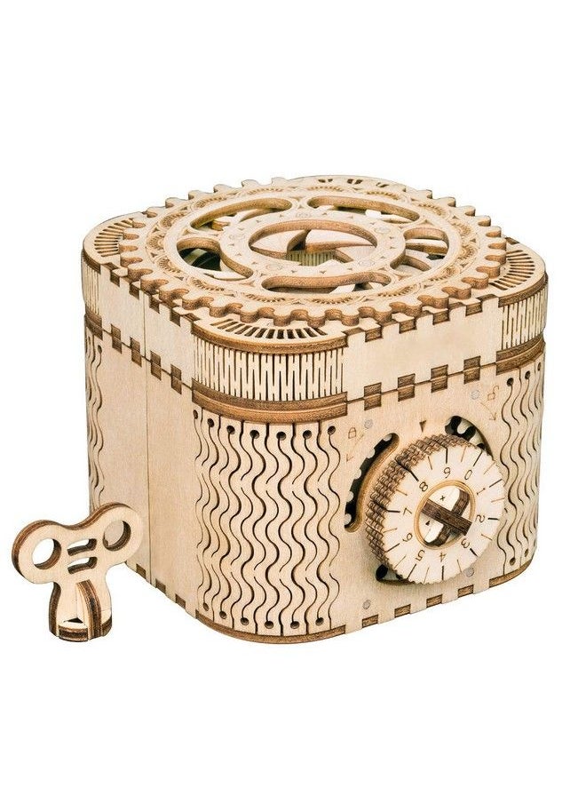 RoWood 3D Puzzles For Adults Wooden Mechanical Gear Model Kits For Teens Kids Age 14+ Treasure Box  - Image 1