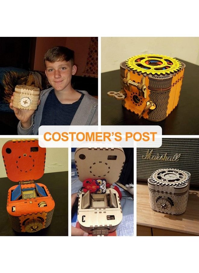 RoWood 3D Puzzles For Adults Wooden Mechanical Gear Model Kits For Teens Kids Age 14+ Treasure Box  - Image 5