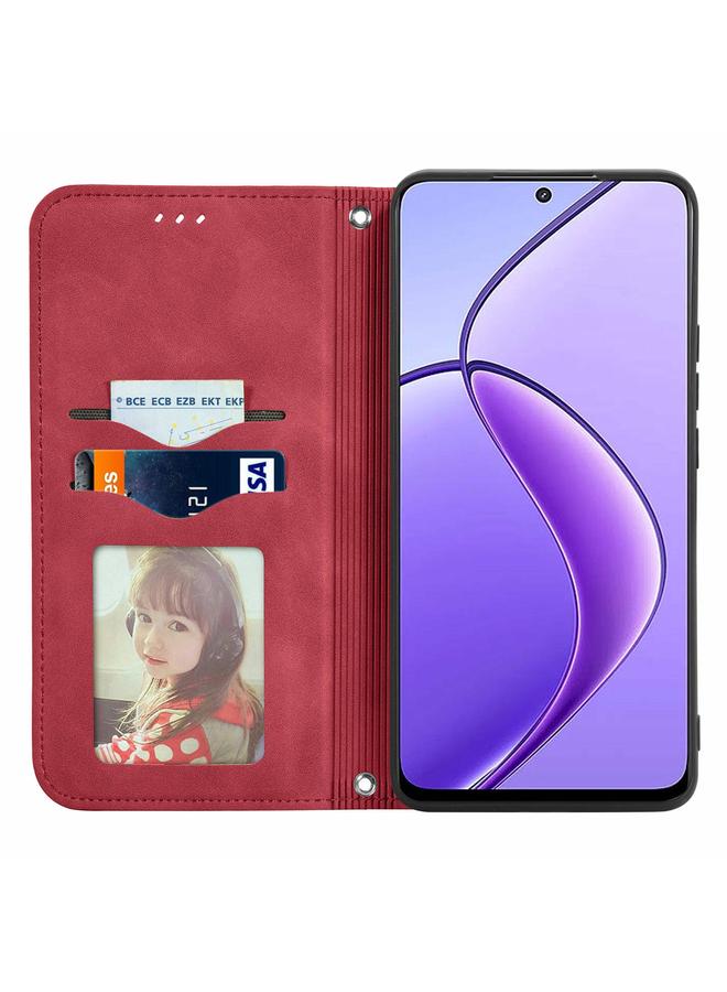 اس-توب جراب هاتف Realme 13 بتصميم كلاسيكي من الجلد مع غطاء مغناطيسي قابل للطي - Image 3