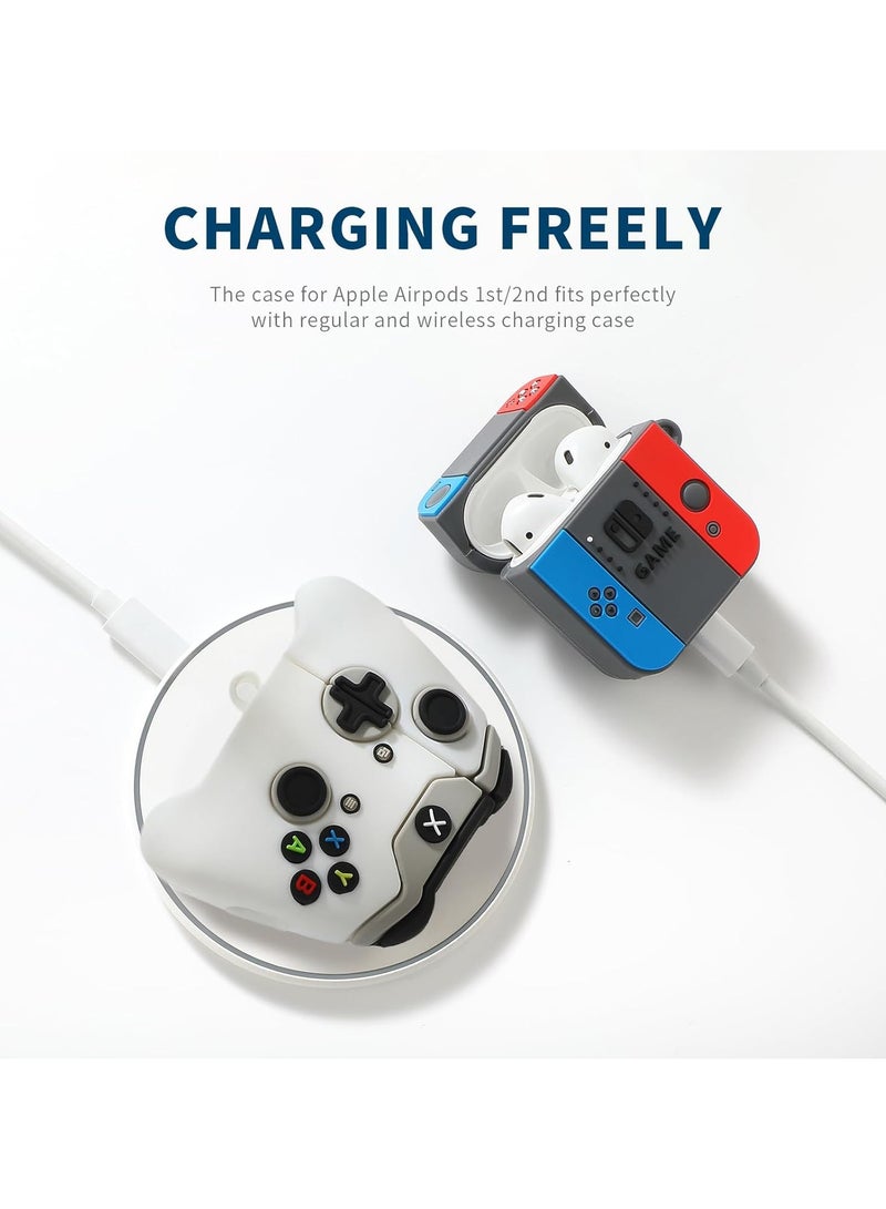 general 【2 Pack】 Gedicht Airpods 2nd Generation Case, Funny 3D Cartoon Game Controller Console Design Silicone Soft Case Airpods Case 2nd Generation/1st Generation with Keychain for Kids Women Men Airpods C - Image 5