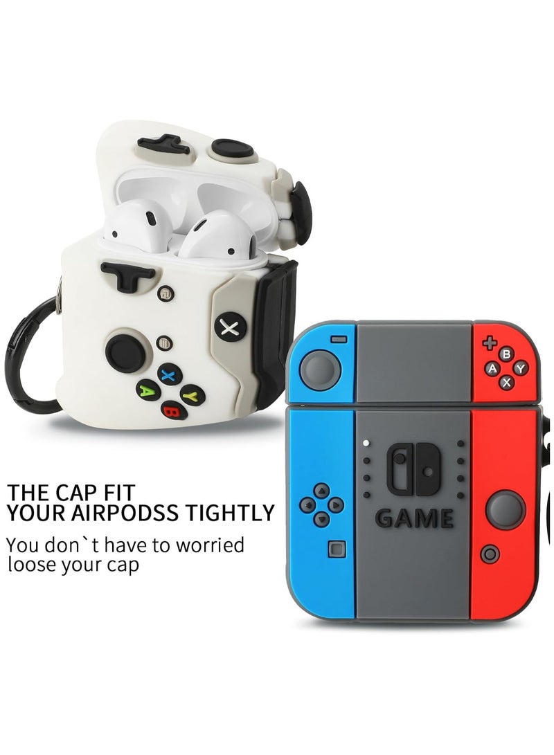 general 【2 Pack】 Gedicht Airpods 2nd Generation Case, Funny 3D Cartoon Game Controller Console Design Silicone Soft Case Airpods Case 2nd Generation/1st Generation with Keychain for Kids Women Men Airpods C - Image 3