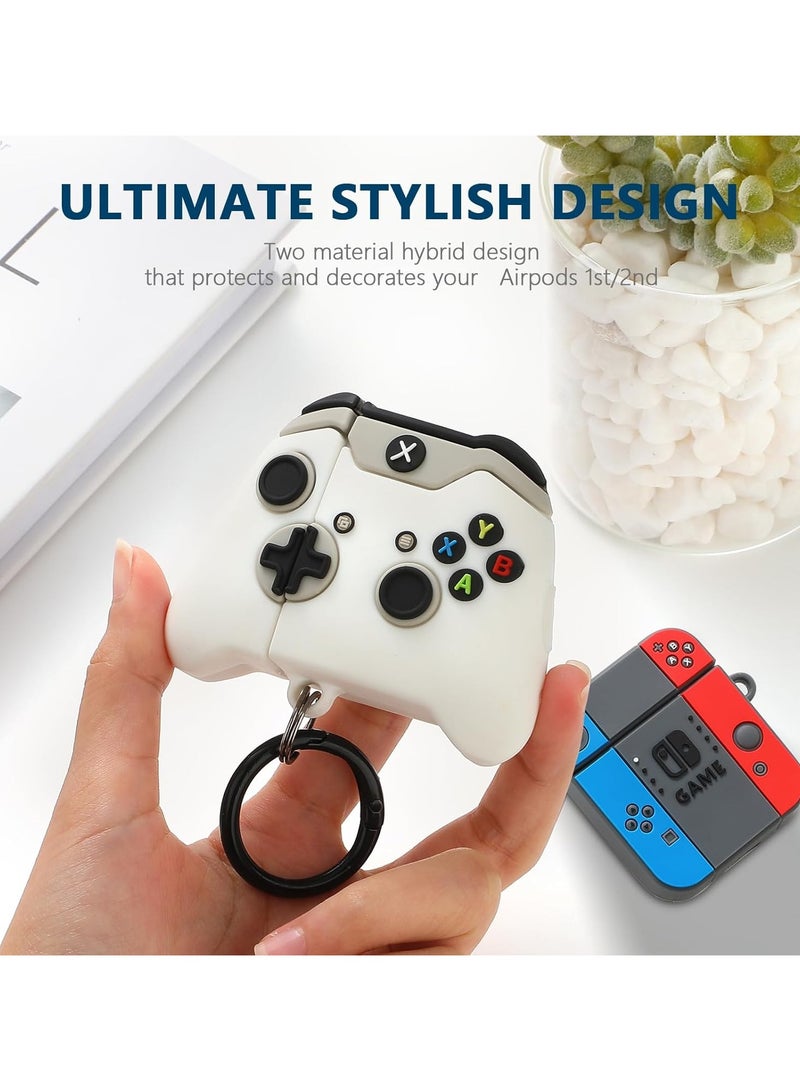 general 【2 Pack】 Gedicht Airpods 2nd Generation Case, Funny 3D Cartoon Game Controller Console Design Silicone Soft Case Airpods Case 2nd Generation/1st Generation with Keychain for Kids Women Men Airpods C - Image 4