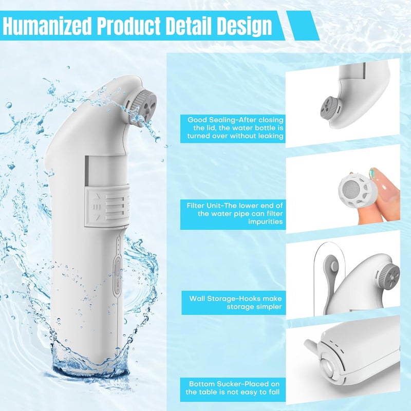 Teabelle Portable High Pressure Electric Bidet with 2.5L Water Bottle, USB-C Rechargeable Travel Bidet, Waterproof Handheld Sprayer for Personal Hygiene & Baby Care - Image 5