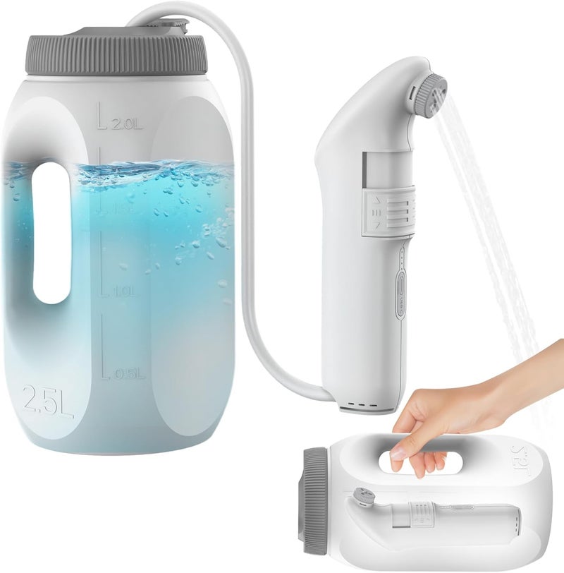 Teabelle Portable High Pressure Electric Bidet with 2.5L Water Bottle, USB-C Rechargeable Travel Bidet, Waterproof Handheld Sprayer for Personal Hygiene & Baby Care - Image 1
