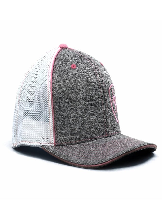 ARIAT Women's Grey/Pink Adjustable Snapback Hat - Image 2