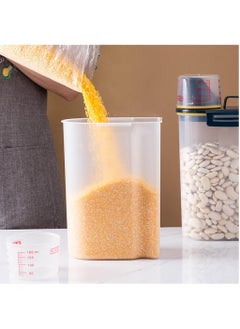 Kitchen Storage Container With Measuring Cup Lid For Flour Sugar Grain Rice Beans Capacity 2kg (Random Colour) - pzsku/ZFF2FE03A68F0A1EED82AZ/45/_/1728987844/da7d762e-478a-4072-bb26-5c9aa5458f76