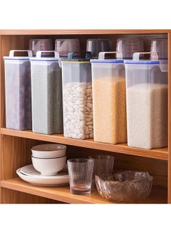 Gerenic Kitchen Storage Container With Measuring Cup Lid For Flour Sugar Grain Rice Beans Capacity 2kg (Random Colour)  - Image 5
