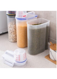 Kitchen Storage Container With Measuring Cup Lid For Flour Sugar Grain Rice Beans Capacity 2kg (Random Colour) - pzsku/ZFF2FE03A68F0A1EED82AZ/45/_/1728989183/e9ea671c-feff-414d-a372-5559c555fb93