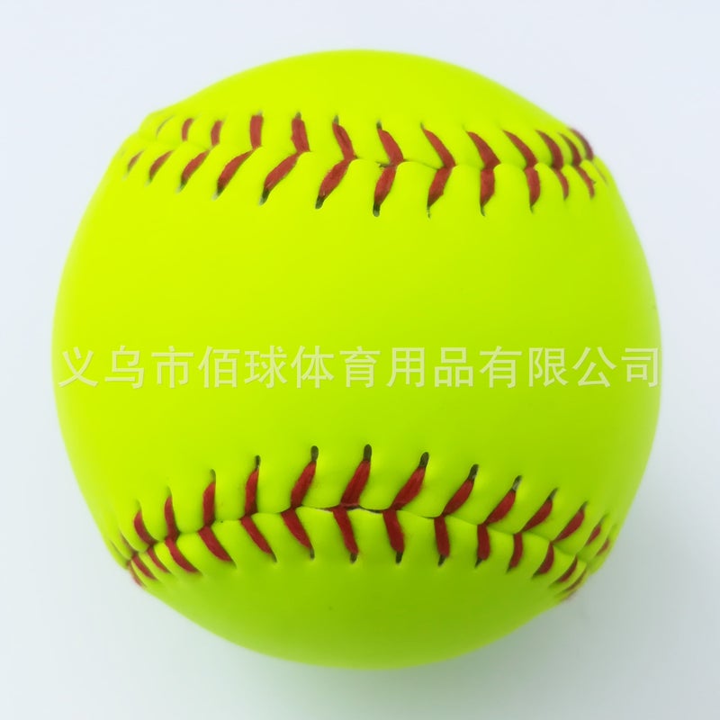 Blank No Printing Hand Sewing 11 Inch 12 Inch Fluorescent Yellow Cork Core Training Game Softball - Image 4