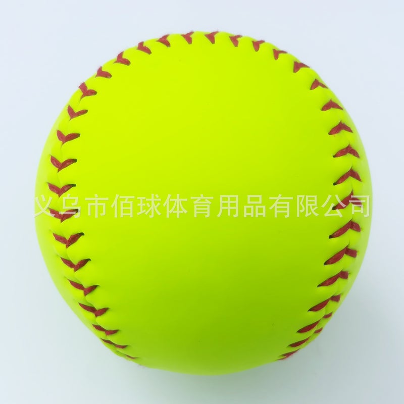 Blank No Printing Hand Sewing 11 Inch 12 Inch Fluorescent Yellow Cork Core Training Game Softball - Image 5