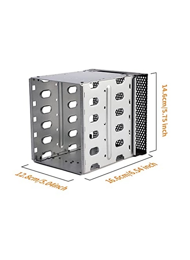 Calidaka Hard Drive Cage Galvanized Steel Plate  Abs Plastic Cage Hard Drive Tray Rack With Fan Space Adapter Rack Bracket For Computer Sata 5.25In To 5X 3.5  - Image 2