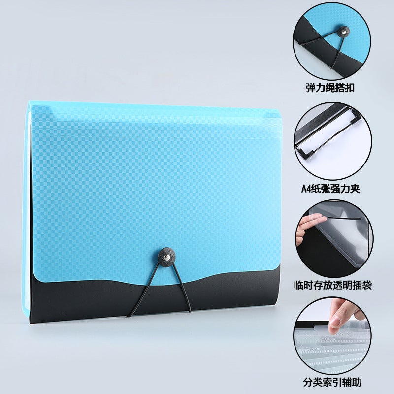 Two-In-One Organ Bag Folder 13 Grid Student Test Paper Organizing Storage Folder Office Data Classification File Package - Image 1