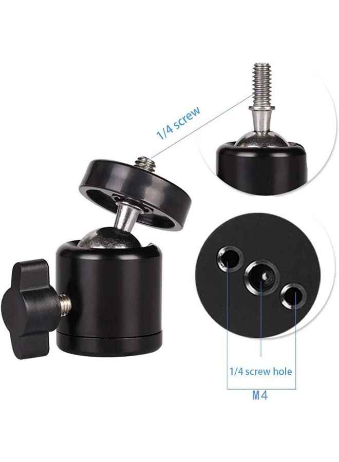 Swivel Mini Ball Head Screw Tripod Mount for DSLR - Image 3