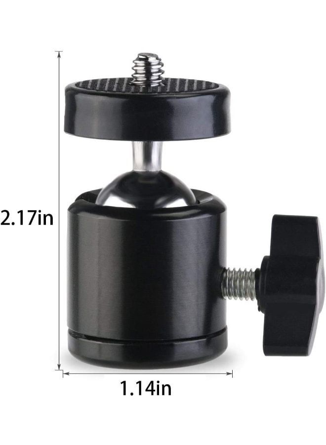 Swivel Mini Ball Head Screw Tripod Mount for DSLR - Image 2