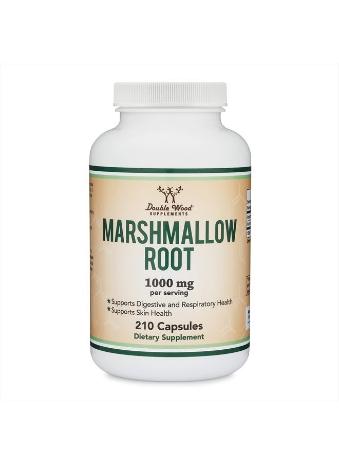 Double Wood Supplements - Marshmallow Root, 1,000mg per Serving - 210 Capsules - Image 1